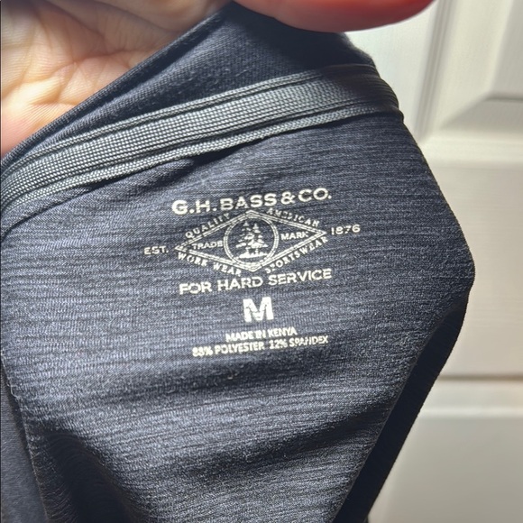 G.H. Bass & Co. Men’s Two Tone Grey Short Sleeve Shirt Size Medium - Picture 5 of 5